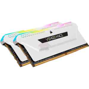 CORSAIR RAM VENGEANCE RGB PRO 16GB 2x8GB DDR4 3600 PC4-28800 C18 1.35V DESKTOP MEMORY- WHITE