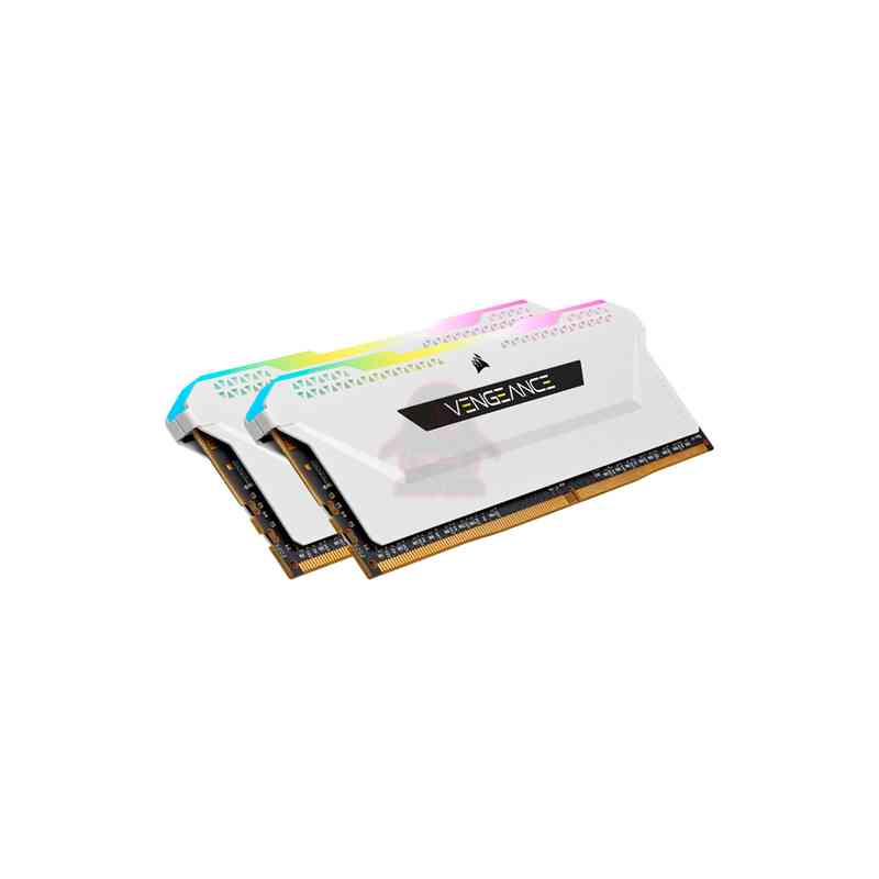 CORSAIR RAM VENGEANCE RGB PRO 16GB 2x8GB DDR4 3600 PC4-28800 C18 1.35V DESKTOP MEMORY- WHITE