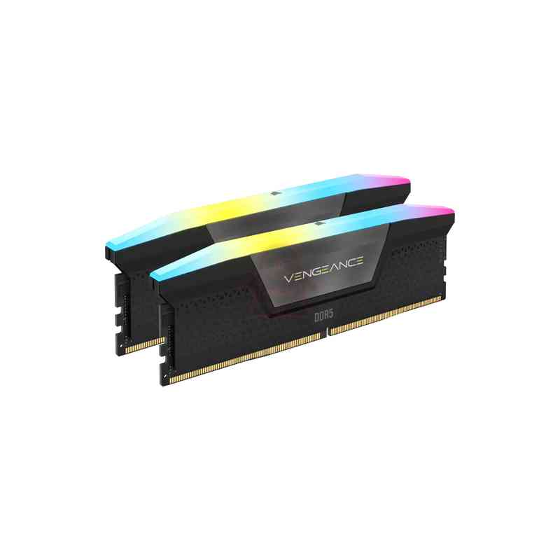 CORSAIR RAM VENGEANCE RGB DDR5 64GB 2 x 32GB DDR5 6400 CL32-40-40-84 1.40V INTEL XMP - BLACK