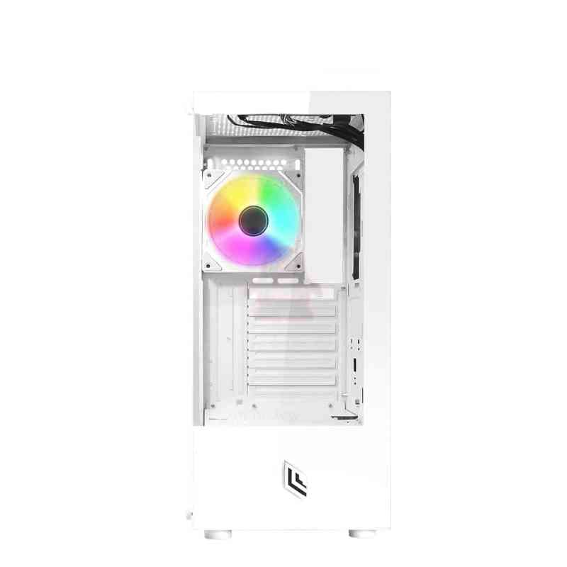 NOUA CASE ATX NEXUS P200 BIANCO 0.5MM SPCC 2, USB3.0/2.0 , FAN ARGB FRONT, GLASS