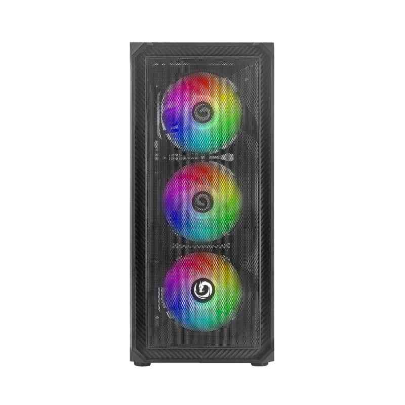 NUWO CASE ATX RODAN R602 0.5MM SPCC USB3.0/2.0 4 FAN 12CM ARGB FRONT MESH SIDE GLASS NERO