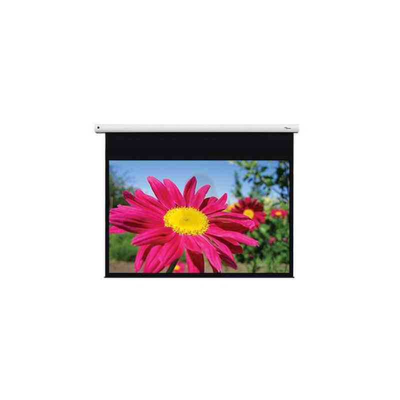OPTOMA TELO PER VIDEOPROIETTORE MOTORIZZATO GLASSFIBER MATTE WHITE, TUBULAR MOTOR, OVAL CASING - INTERNAL I/R 123" 276X201CM