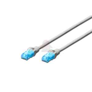 DIGITUS CAVO DI RETE UTP, CAT 5E, NON SCHERMATO, 0,5MT, GRIGIO
