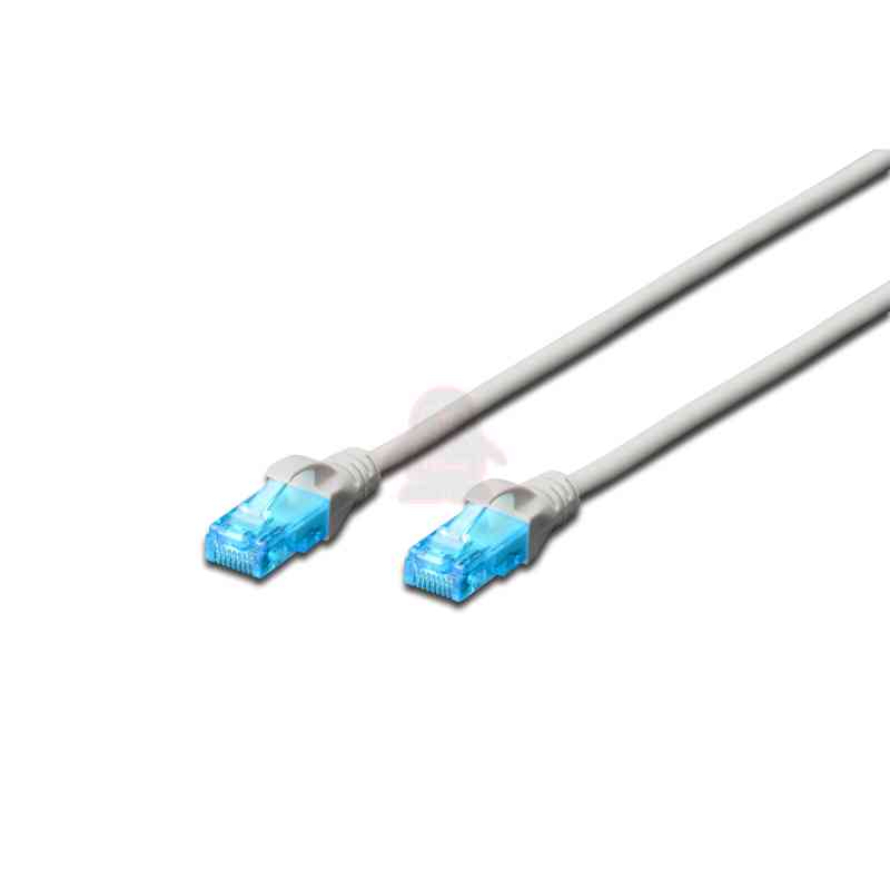 DIGITUS CAVO DI RETE UTP, CAT 5E, NON SCHERMATO, 0,5MT, GRIGIO