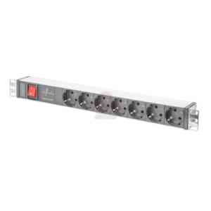 DIGITUS MULT ALIM ER RACK 19" IN ALL 7 PRESE SCHUKO E SPINA SCHUKO E INTERRUTTORE
