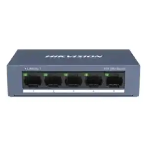SWITCH HIKVISION 10/100 CASE METALLICO - SOHO 5 10/100M RJ45 PORTS, DESKTOP STEEL CASE UNMANAGED