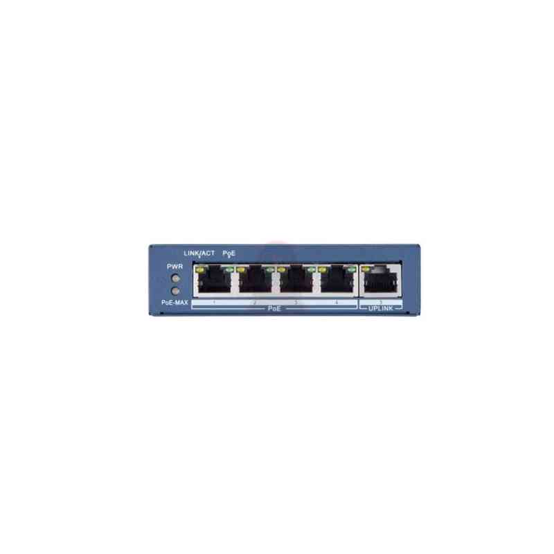 HIKVISION SWITCH 4 PORT GIGABIT UNMANAGED POE SWITCH  1 GIGABIT RJ45 UPLINK PORT, 802.3AF/AT, POE PO