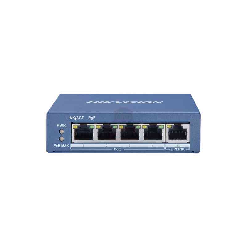 HIKVISION SWITCH 4 PORT GIGABIT UNMANAGED POE SWITCH  1 GIGABIT RJ45 UPLINK PORT, 802.3AF/AT, POE PO
