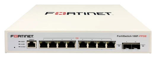 FORTISWITCH-108F-FPOE SWITCH L2+ MANAGEMENT CON 8 PORTE GE + 2 P. SFP + 1 P. POE - POWER BUDGET 130W