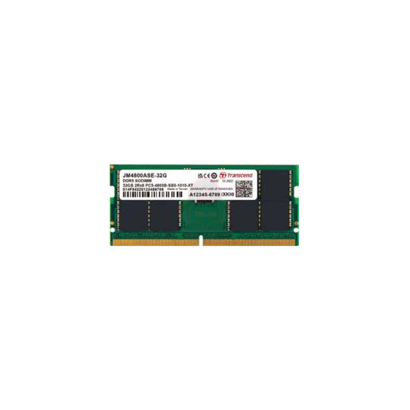 TRANSCEND RAM 16GB JM DDR5 4800 SO-DIMM 1Rx8 2Gx8 CL40 1.1V
