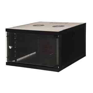 LINK ARMADIO RACK 19" 6 UNITA DA MURO (A)350X (L)540 X PROFONDITA 600 MM. COLORE NERO PORTA VETRO