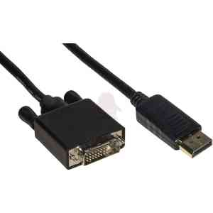 LINK CAVO DISPLAYPORT MASCHIO - DVI MASCHIO CONTATTI DORATI MT. 3