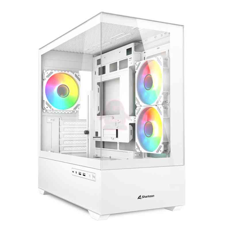 SHARKOON CASE MK6 RGB WHITE MICRO - ATX