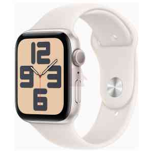 APPLE WATCH SE GPS 44MM STARLIGHT ALUMINIUM CASE WITH STARLIGHT SPORT BAND - S/M