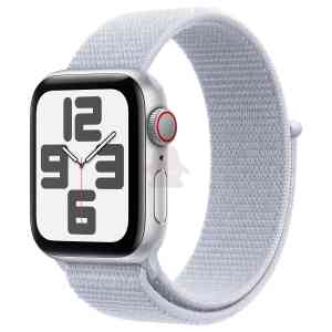 APPLE WATCH SE GPS + CELLULAR 40MM SILVER ALUMINIUM CASE WITH BLUE CLOUD SPORT LOOP