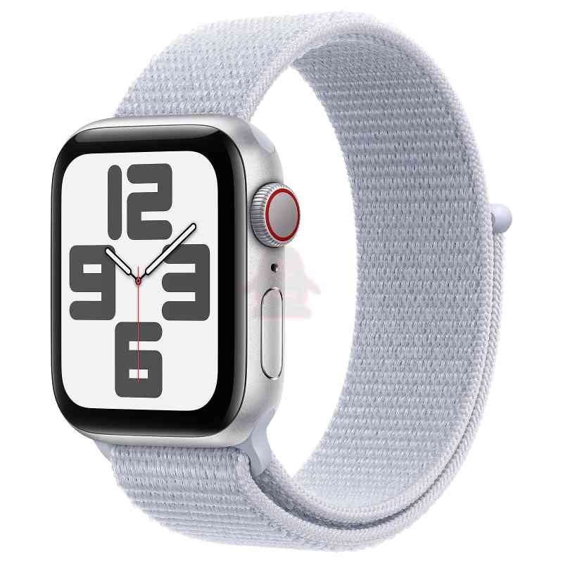 APPLE WATCH SE GPS + CELLULAR 40MM SILVER ALUMINIUM CASE WITH BLUE CLOUD SPORT LOOP
