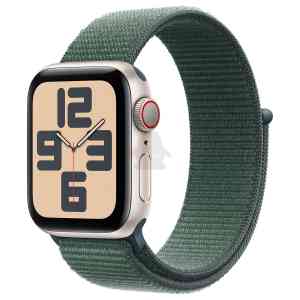 APPLE WATCH SE GPS + CELLULAR 40MM STARLIGHT ALUMINIUM CASE WITH LAKE GREEN SPORT LOOP