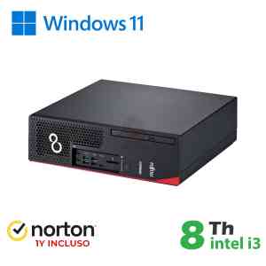 RINOVO PC FUJITSU ESPRIMO D538-738 SFF I3-8X00 DDR4 16GB SSD 256GB W11P NO DVD GRADE A 1Y WARRANTY +