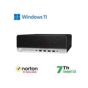 RINOVO PC HP 600-800 G3 SFF i3-7X00 DDR4 8GB SSD 256GB W11P NO DVD GRADE A 1Y + NORTON