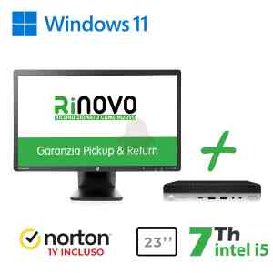 RINOVO Ultra Mini PC DM HP 600-800 G3i5-7X00t RN65534311 NORTON +MONITOR HP 23" RNE23I