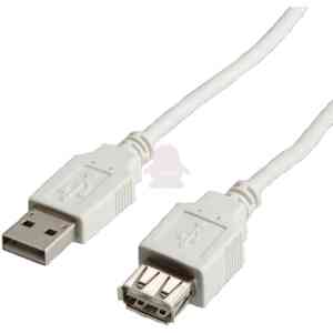 STANDARD CAVO USB2.0 CABLE, A-A, M/F, BEIGE, 3M