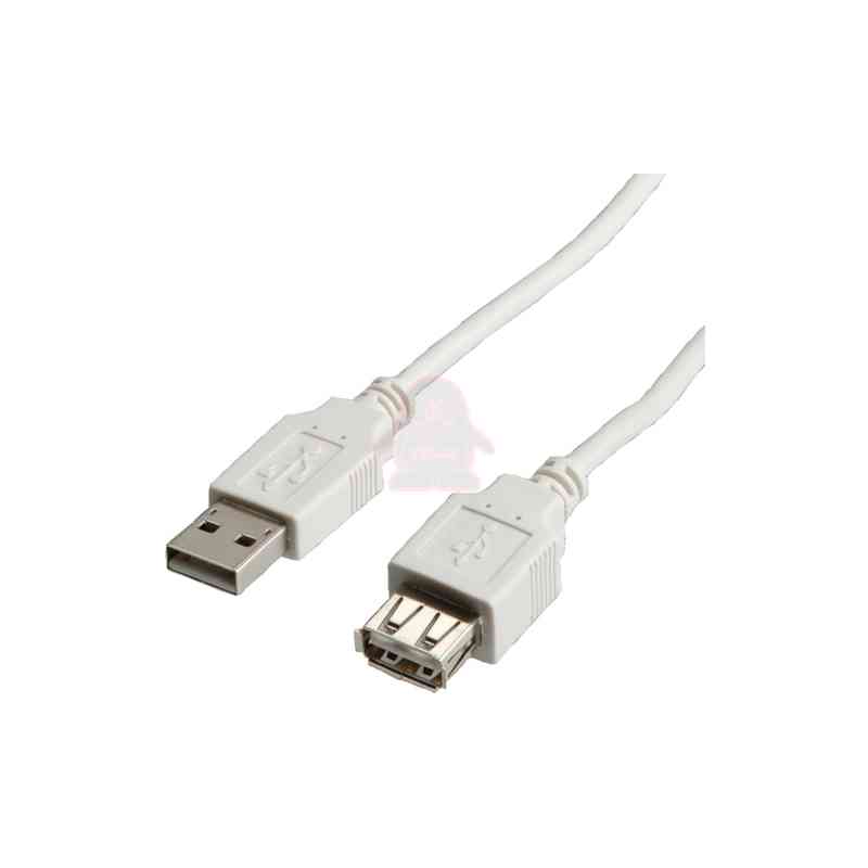 STANDARD CAVO USB2.0 CABLE, A-A, M/F, BEIGE, 3M