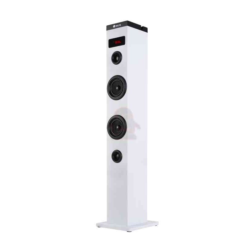 NGS ALTOPARLANTE 50W BLUETOOTH  2 TORRI USB RADIO FM AUX, BIANCO