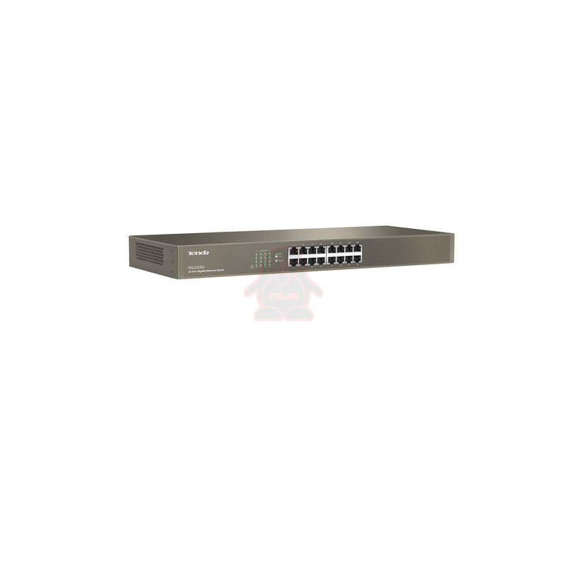 TENDA SWITCH 16 PORTE LAN GIGABIT, IEEE 802.3/U/X/AB, SWITCHING 32GBPS, PROTEZIONE FULMINI 6KV
