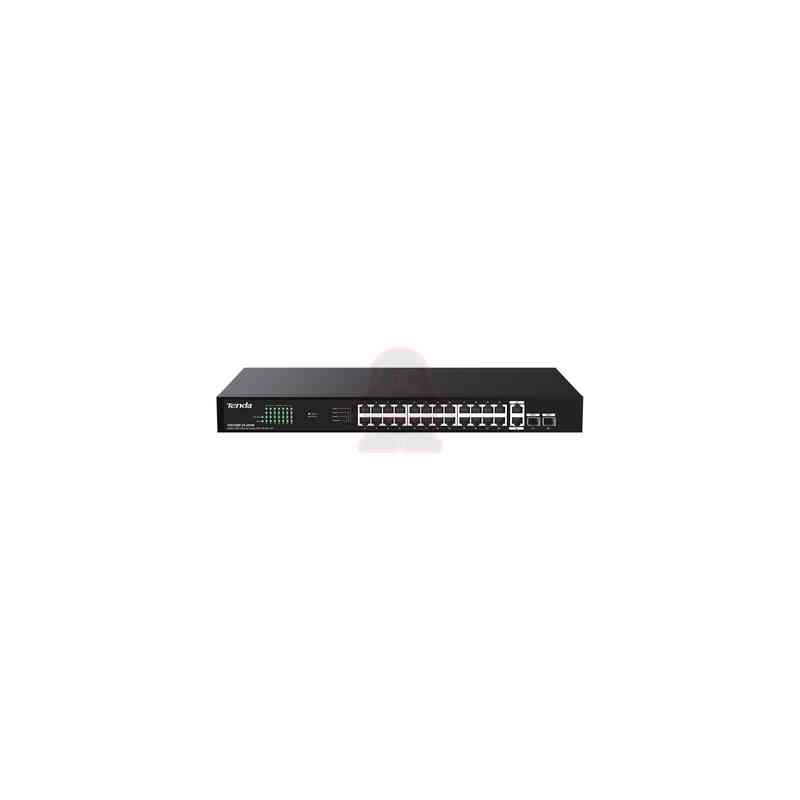 TENDA SWITCH POE UNMANAGED, 28 PORT, 24 POE