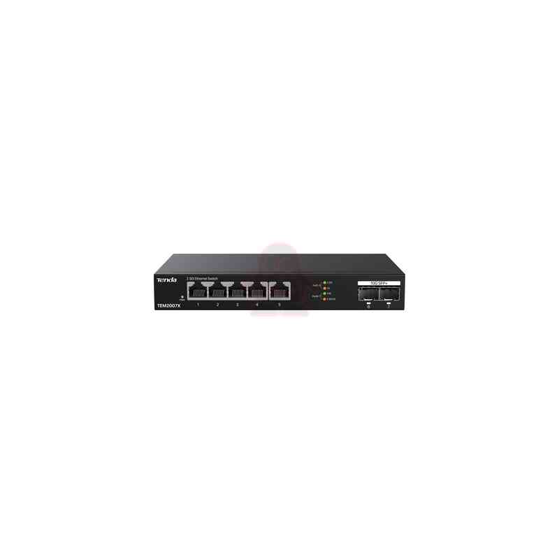 TENDA SWITCH UNMANAGED DESKTOP, 5*2.5GE + 2*10G SFP