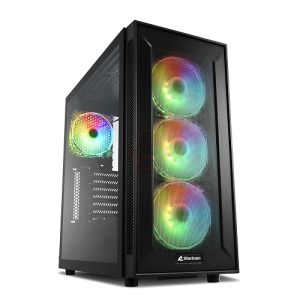 SHARKOON CASE ATX TG6M RGB 2XUSB 2.0, 2XUSB 3.0, VETRO TEMPERATO, 4X 120 ARGB, ARGB CONTROLLER