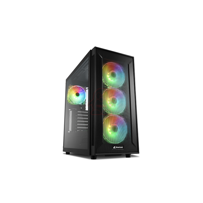 SHARKOON CASE ATX TG6M RGB 2XUSB 2.0, 2XUSB 3.0, VETRO TEMPERATO, 4X 120 ARGB, ARGB CONTROLLER