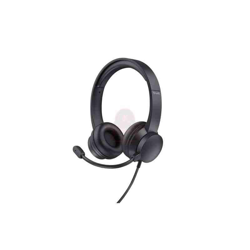 Trust HS-150 Auricolare Cablato A Padiglione Ufficio Nero