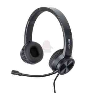 Lindy 20439 cuffia e auricolare Cablato Casco Ufficio USB tipo A Nero