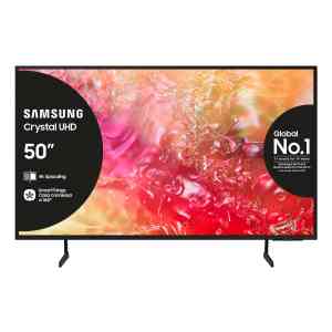 Samsung TV Crystal UHD 4K 50” UE50DU7170UXZT Smart TV Wi-Fi Black 2024, Processore Crystal 4K, 4K Upscaling, Slim Look Design, OTS Lite