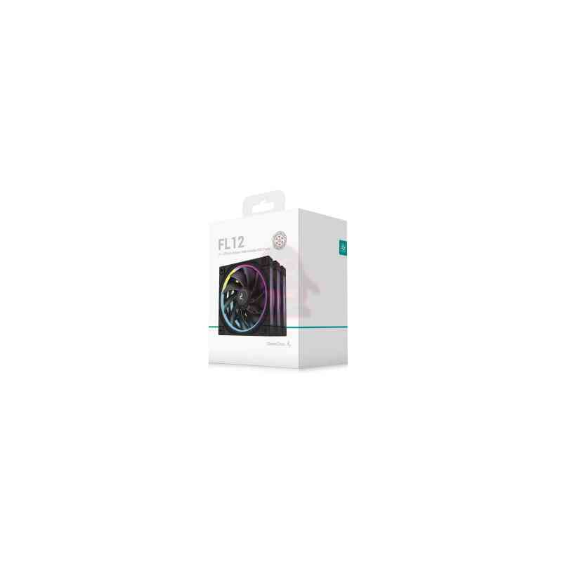 DEEPCOOL VENTOLE CASE FL12 NERA ARGB PWM BASSO RUMORE (kit 3 ventole)