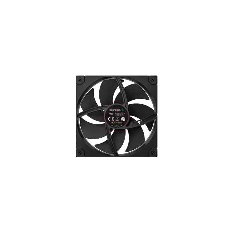DEEPCOOL VENTOLE CASE FT14  NERA 14cm POTENTE SILENZIOSA DURATURA 4PIN PWM
