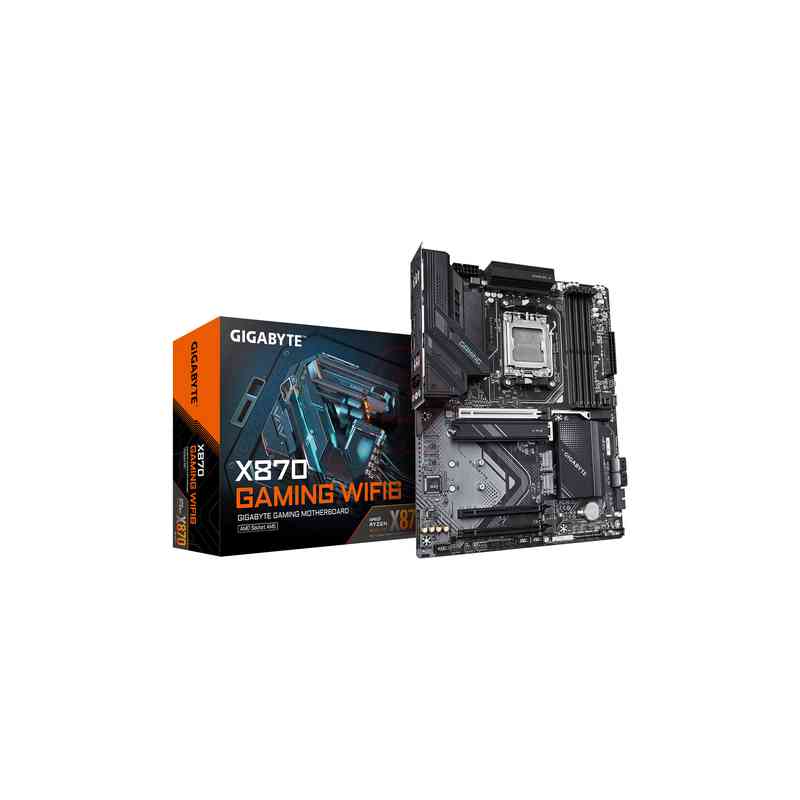 GIGABYTE X870 GAMING WIFI6 Scheda Madre - Supporta CPU AMD Ryzen 9000, 8+2+2 fasi VRM, fino a 8000MHz DDR5 (OC), 1xPCIe 5.0 + 2xPCIe 4.0, Wi-Fi 6, LAN 2.5GbE, USB 4