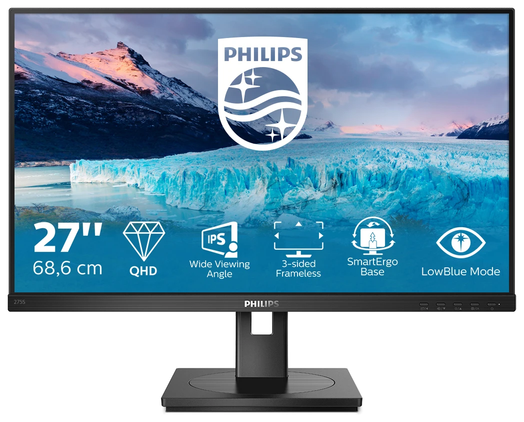 Philips S Line 275S1AE/00 Monitor PC 68,6 cm (27") 2560 x 1440 Pixel 2K Ultra HD LCD Nero