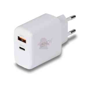 Lindy 73428 Caricabatterie per dispositivi mobili Universale Bianco AC Ricarica rapida Interno