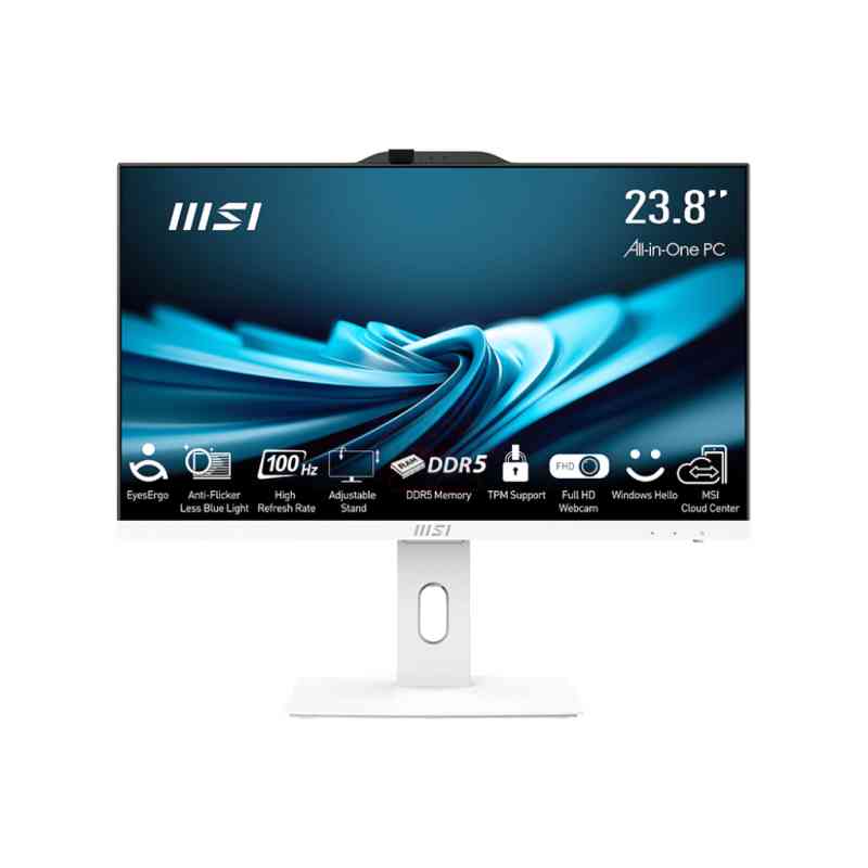 MSI Pro AP242P 14M-629IT Intel® Core™ i5 i5-14400 60,5 cm (23.8") 1920 x 1080 Pixel PC All-in-one 8 GB DDR5-SDRAM 512 GB SSD Windows 11 Pro Wi-Fi 6E (802.11ax) Bianco