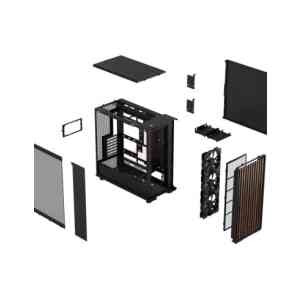 FRACTAL CASE MID TOWER NORTH XL RC CHARCOAL BLACK TG DARK MB connettore inv
