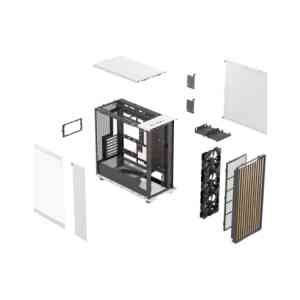 FRACTAL CASE MID TOWER NORTH XL RC CHARCOAL WHITE TG CLEAR MB connettore in