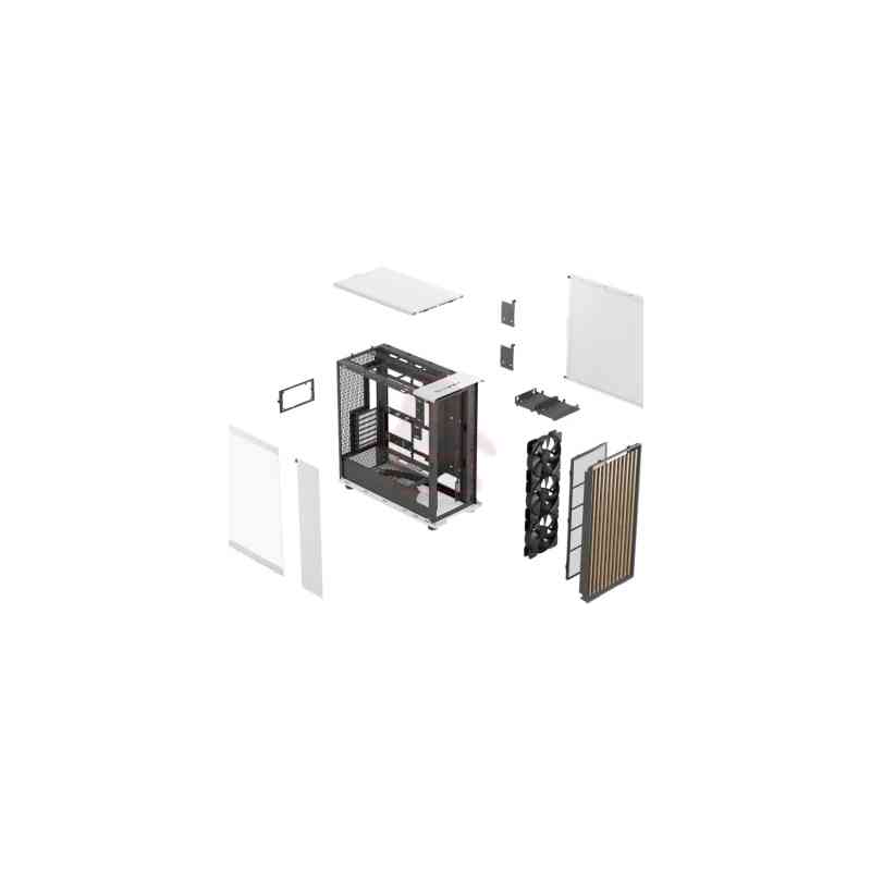 FRACTAL CASE MID TOWER NORTH XL RC CHARCOAL WHITE TG CLEAR MB connettore in