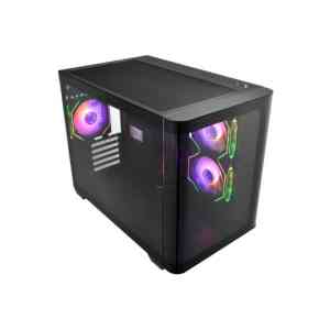 FSP CASE M.TOWER S380 BA PANELLO LATERALE CURVO 3xARGB FANS  2xUSB3 Type C