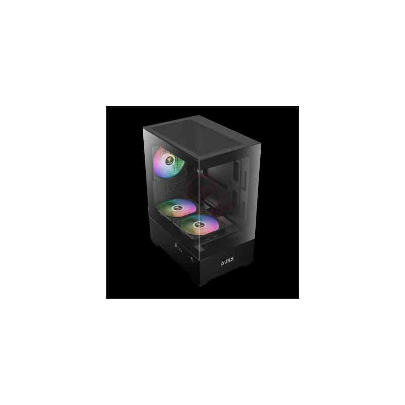 GAMDIAS CASE MID TOWER AURA GC9M ARGB 2xTG 3x120mm ARGB FILTRO MAGNETICO