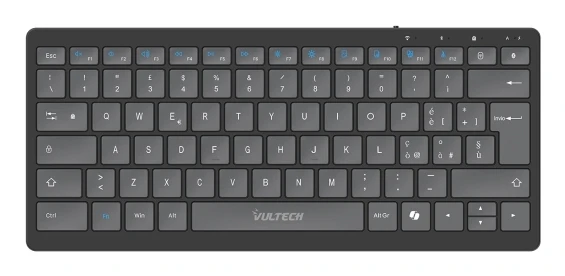 Vultech KEY-601WBT tastiera Ufficio USB + RF Wireless + Bluetooth QWERTY Italiano Nero