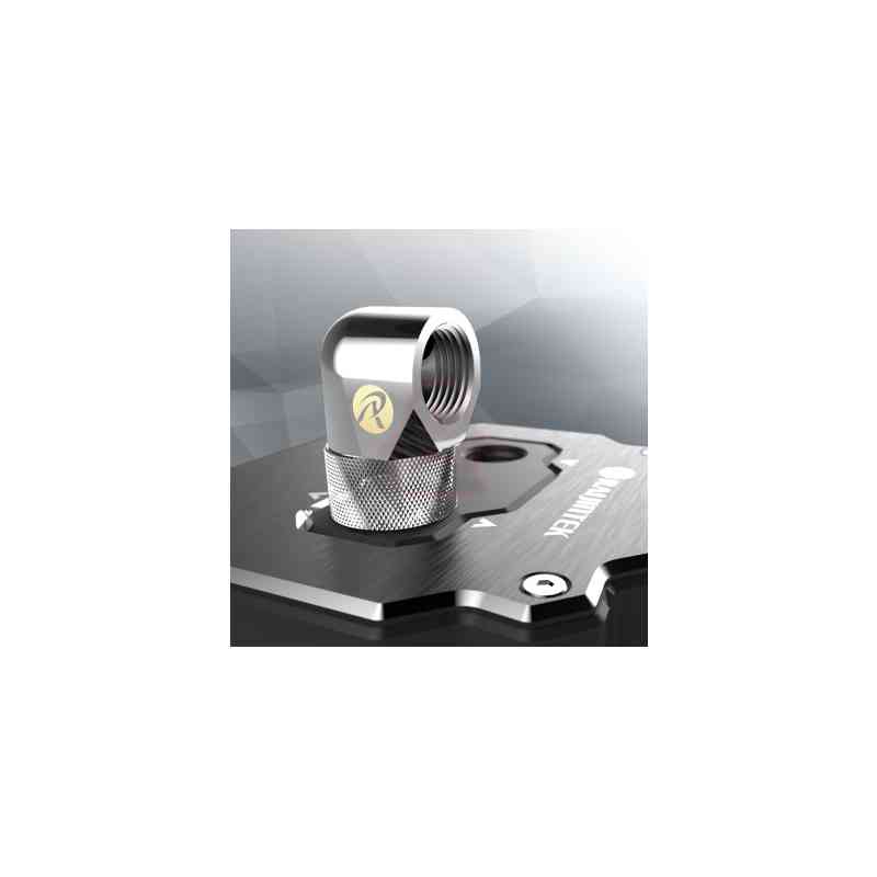 RAIJINTEK RACCORDO 90GR MF0906 SILVER (6pcs) compatibile con G1/4